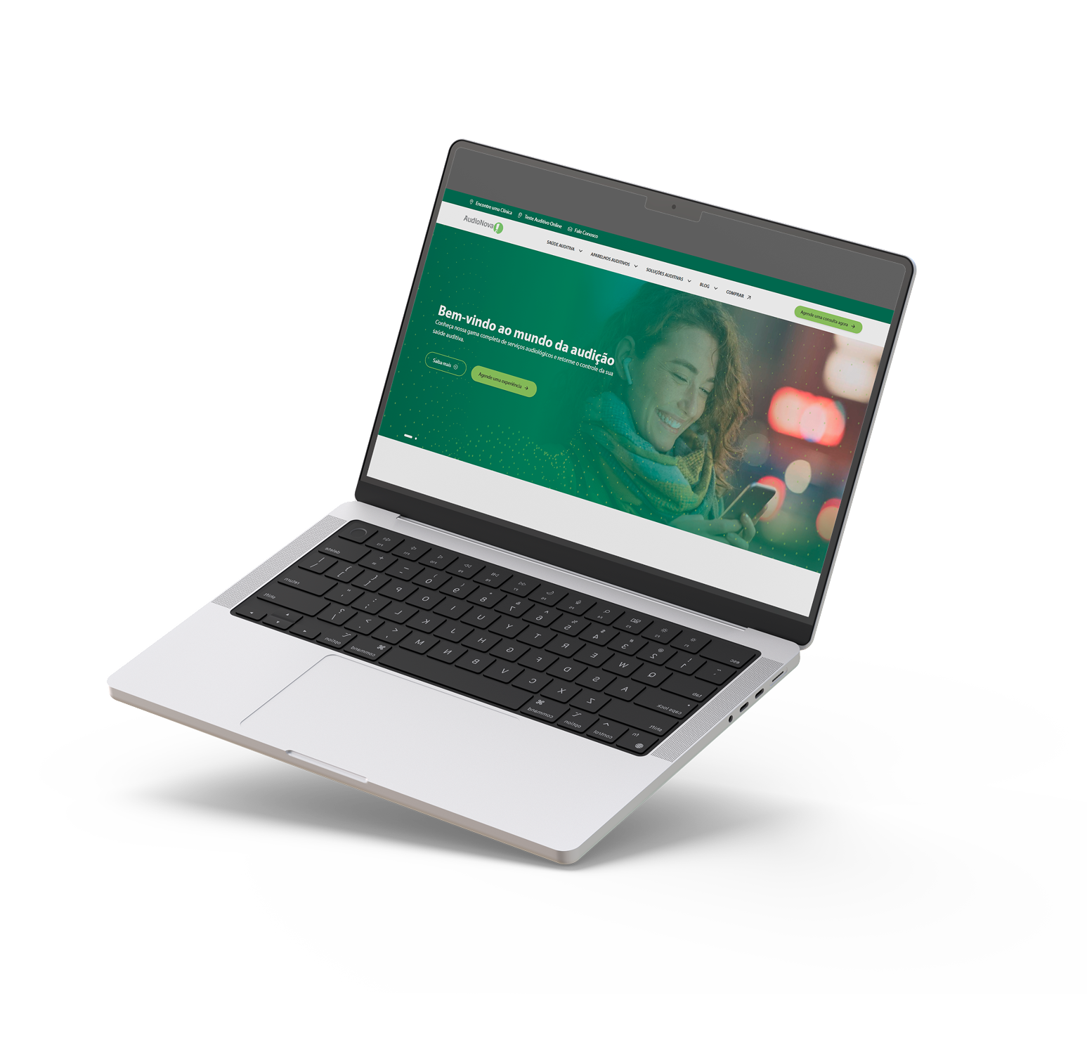 Imagem mostrando a campanha de branding e marketing digital da sonova para aparelhos auditivos.